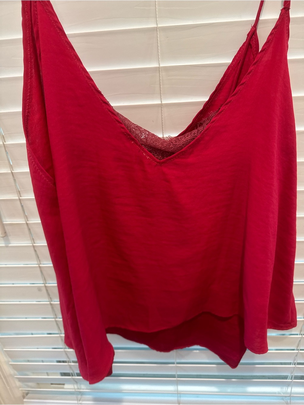 Free people hot pink tank with lace bralette attached